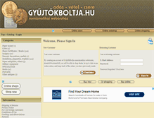 Tablet Screenshot of gyujtokboltja.hu